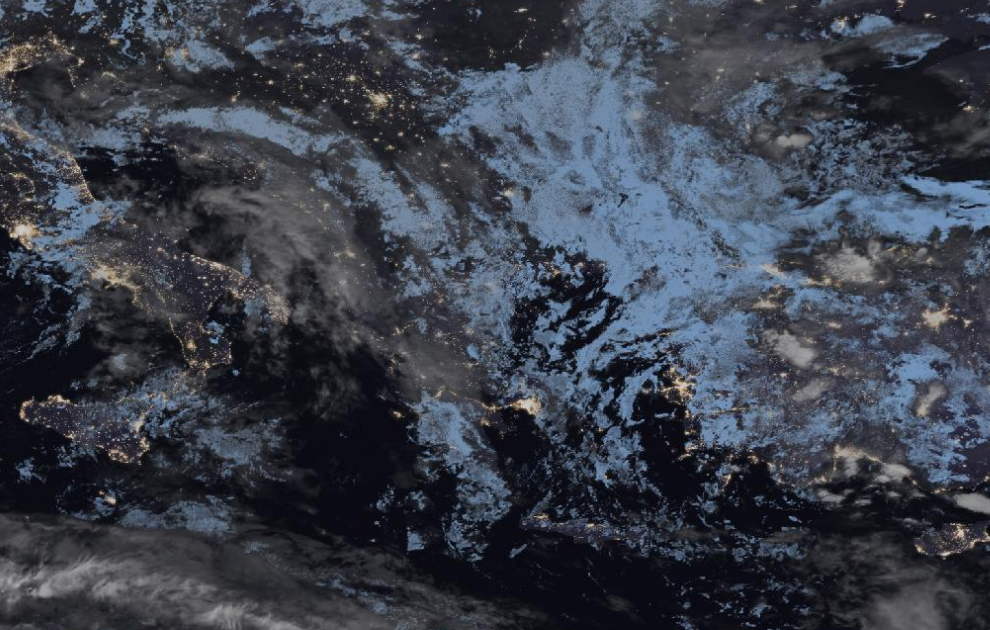 Τελευταία δορυφορική εικόνα νεφοκάλυψης