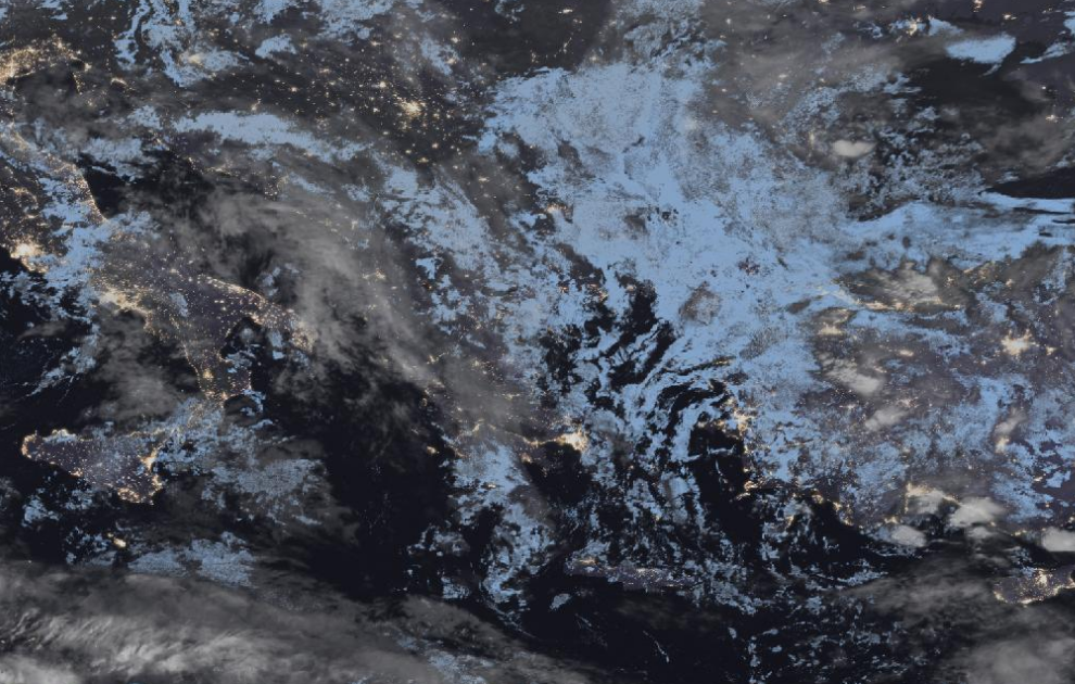 Τελευταία δορυφορική εικόνα νεφοκάλυψης