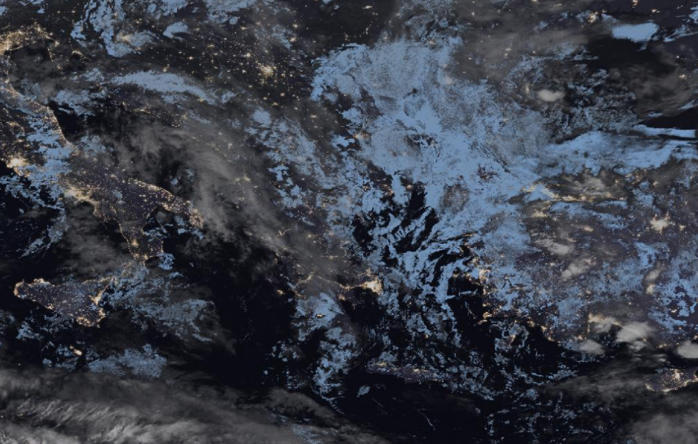 Τελευταία δορυφορική εικόνα νεφοκάλυψης