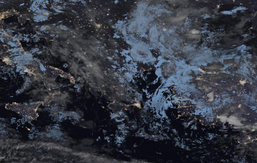 Τελευταία δορυφορική εικόνα νεφοκάλυψης