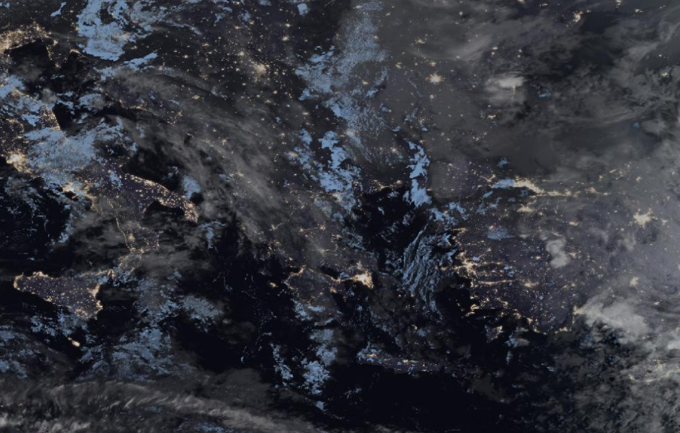 Τελευταία δορυφορική εικόνα νεφοκάλυψης