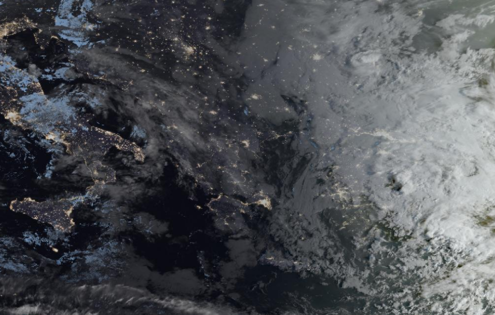 Τελευταία δορυφορική εικόνα νεφοκάλυψης