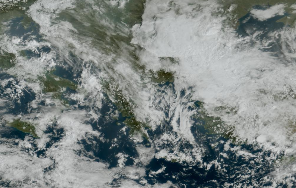 Τελευταία δορυφορική εικόνα νεφοκάλυψης