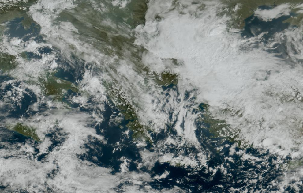 Τελευταία δορυφορική εικόνα νεφοκάλυψης