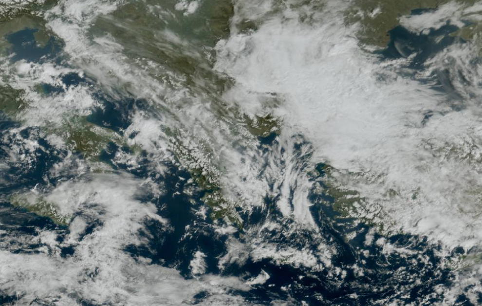 Τελευταία δορυφορική εικόνα νεφοκάλυψης