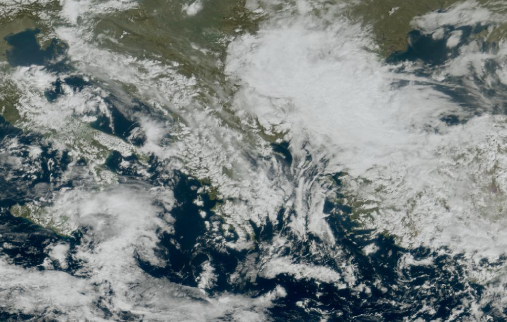 Τελευταία δορυφορική εικόνα νεφοκάλυψης