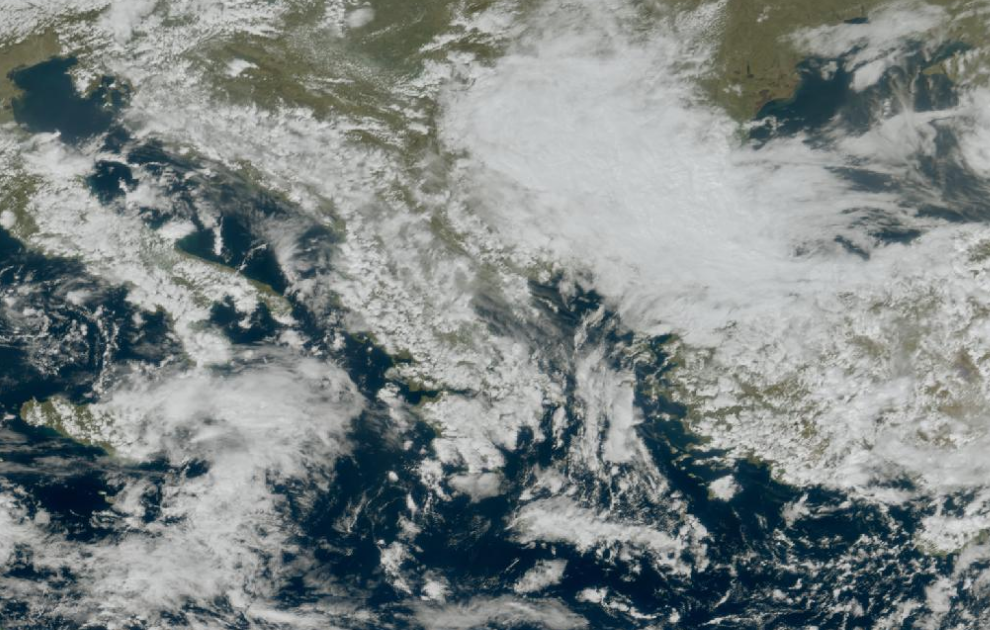 Τελευταία δορυφορική εικόνα νεφοκάλυψης