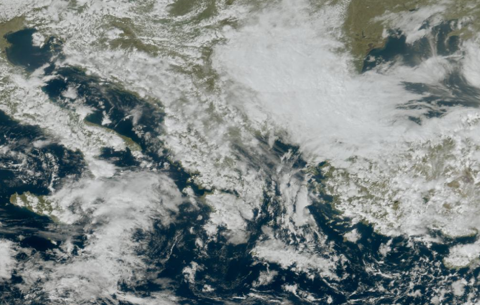 Τελευταία δορυφορική εικόνα νεφοκάλυψης