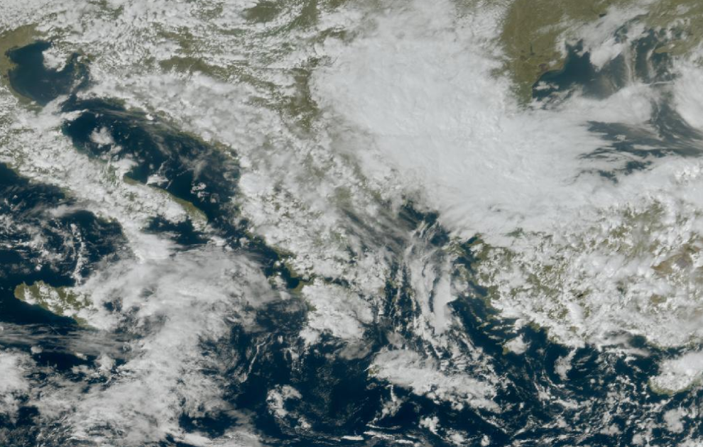 Τελευταία δορυφορική εικόνα νεφοκάλυψης