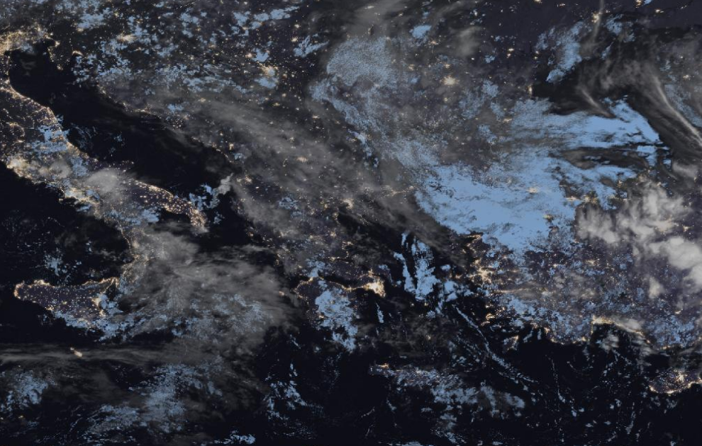 Τελευταία δορυφορική εικόνα νεφοκάλυψης