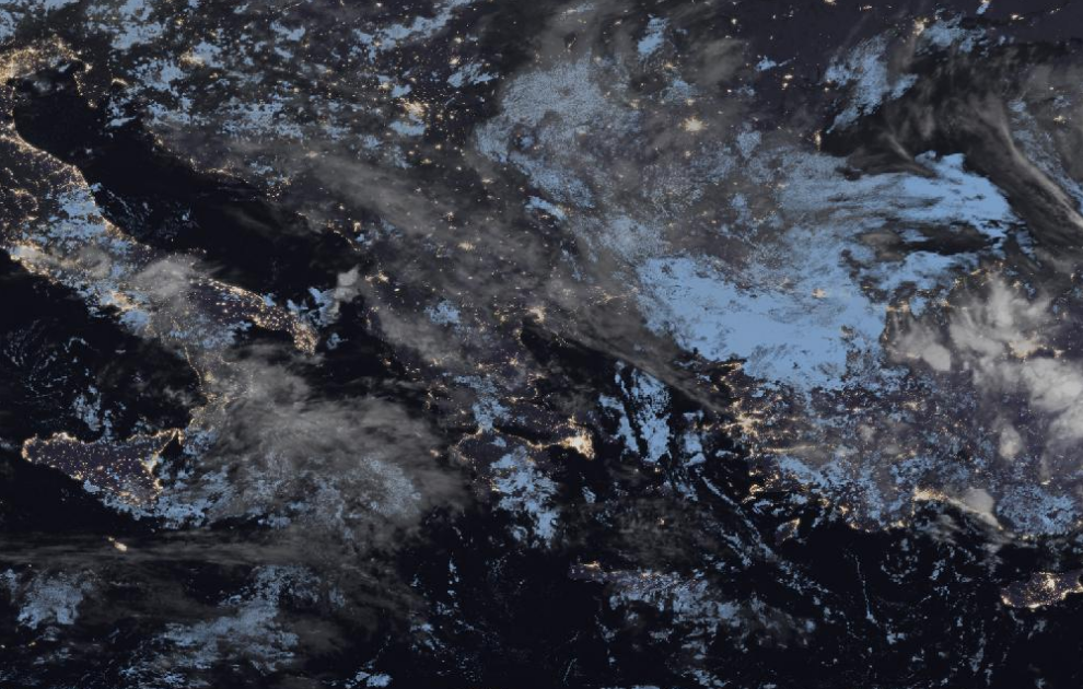 Τελευταία δορυφορική εικόνα νεφοκάλυψης