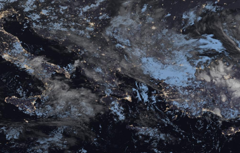 Τελευταία δορυφορική εικόνα νεφοκάλυψης