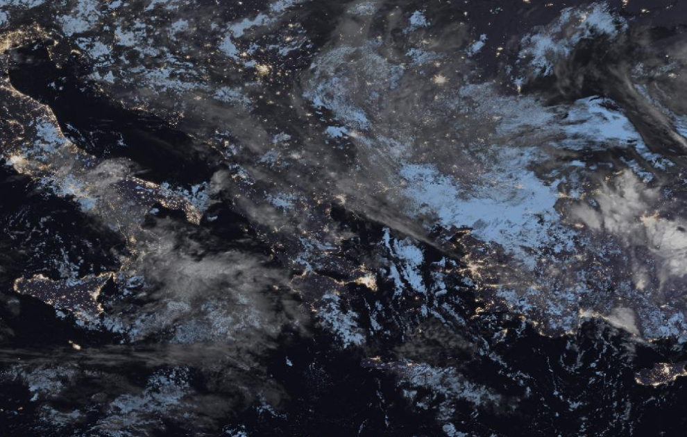 Τελευταία δορυφορική εικόνα νεφοκάλυψης