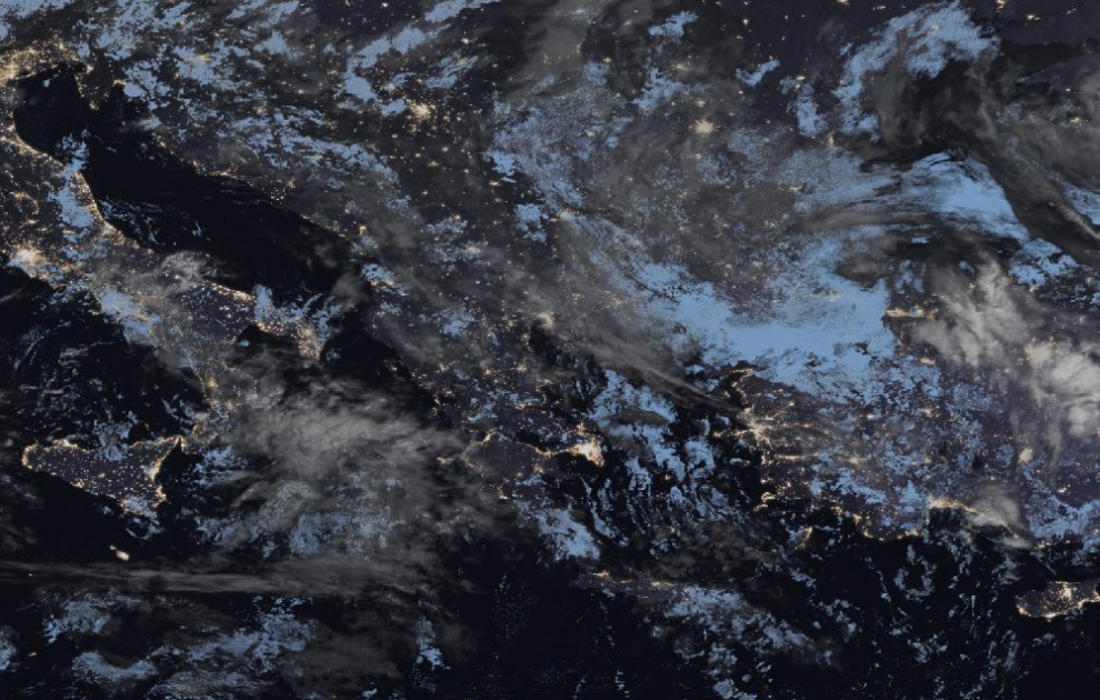 Τελευταία δορυφορική εικόνα νεφοκάλυψης