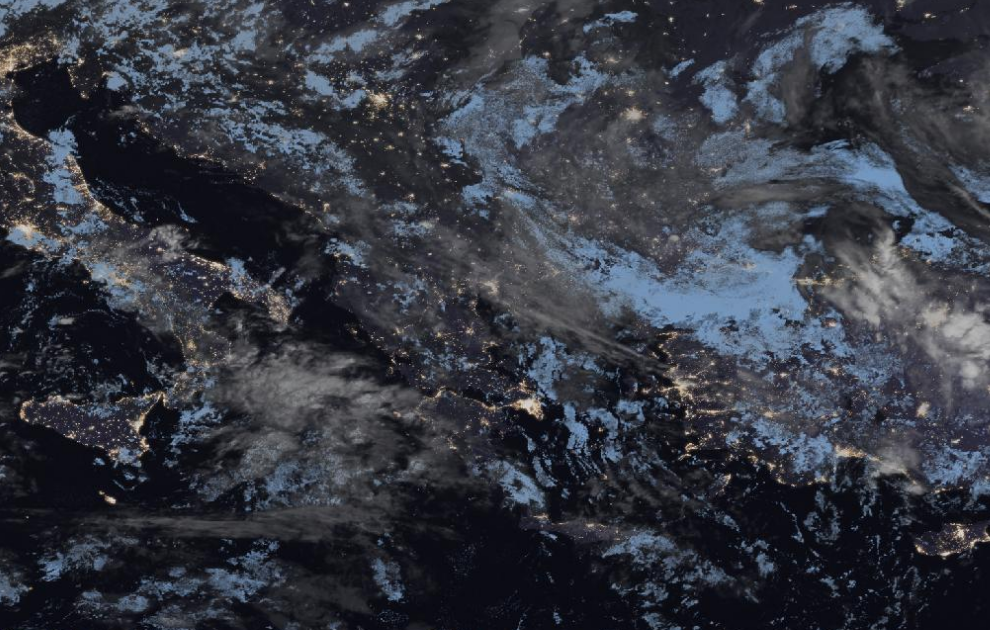 Τελευταία δορυφορική εικόνα νεφοκάλυψης