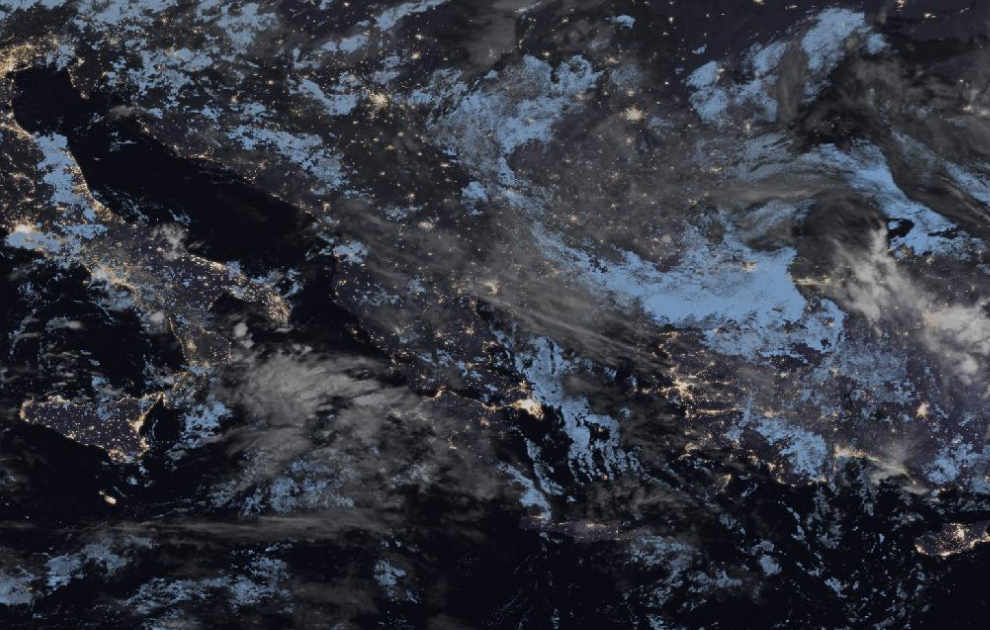 Τελευταία δορυφορική εικόνα νεφοκάλυψης