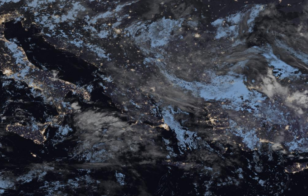 Τελευταία δορυφορική εικόνα νεφοκάλυψης