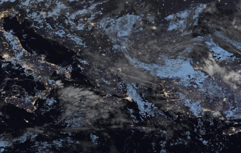 Τελευταία δορυφορική εικόνα νεφοκάλυψης