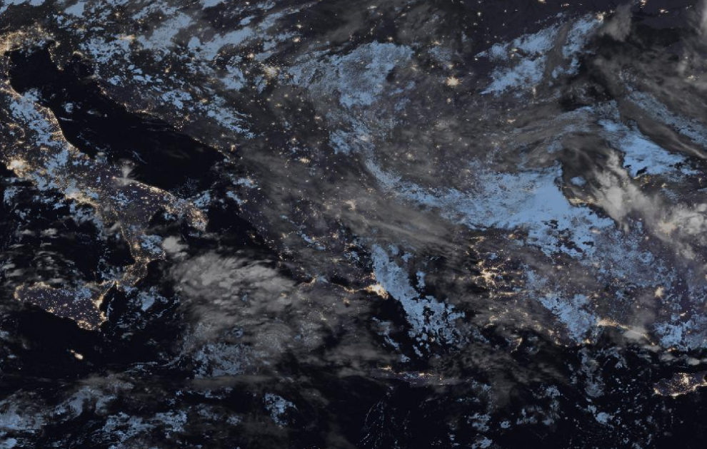 Τελευταία δορυφορική εικόνα νεφοκάλυψης