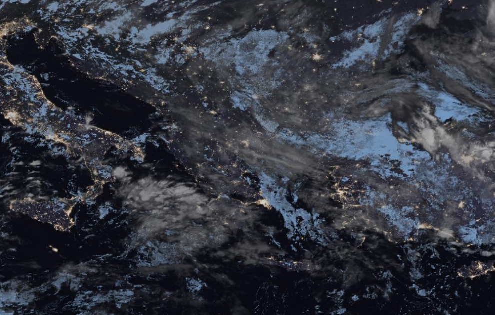 Τελευταία δορυφορική εικόνα νεφοκάλυψης