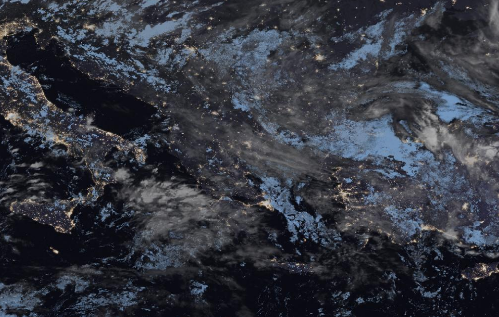 Τελευταία δορυφορική εικόνα νεφοκάλυψης