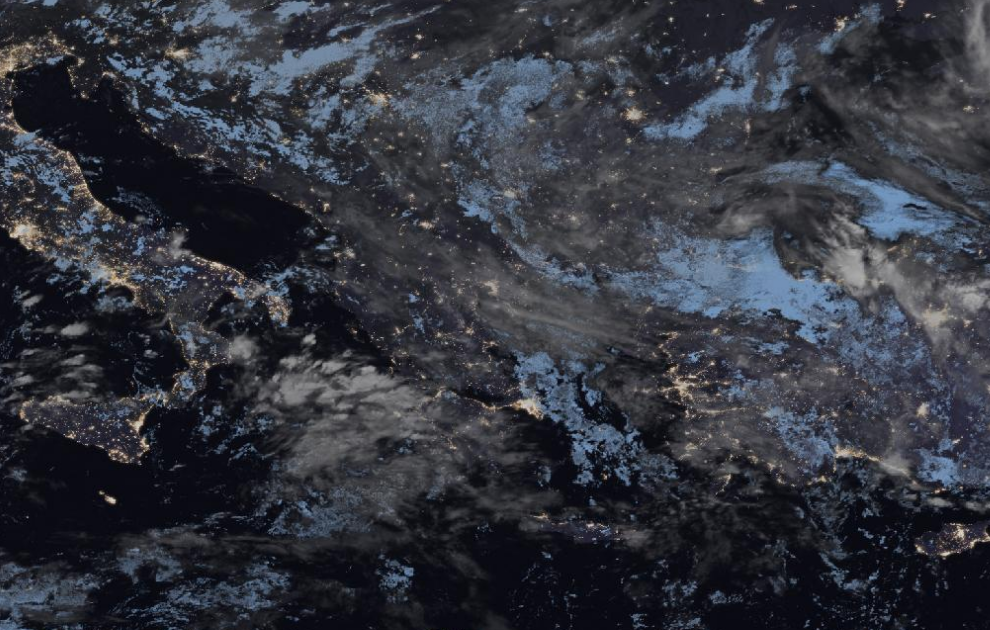 Τελευταία δορυφορική εικόνα νεφοκάλυψης