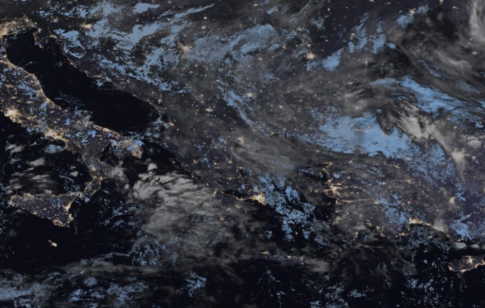 Τελευταία δορυφορική εικόνα νεφοκάλυψης