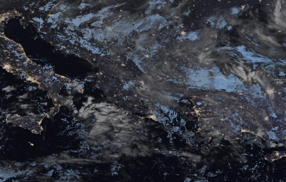 Τελευταία δορυφορική εικόνα νεφοκάλυψης