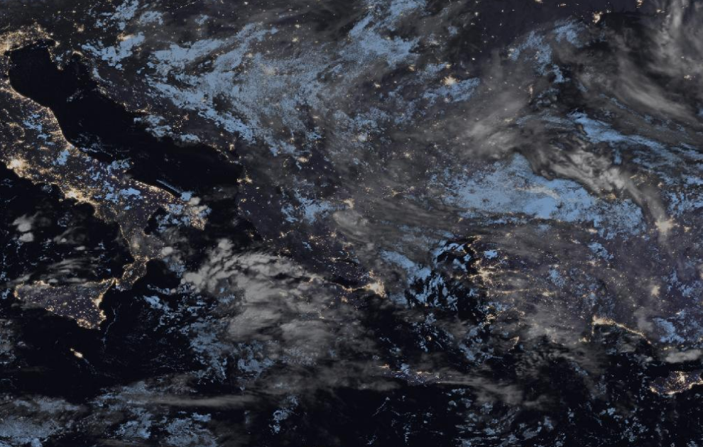 Τελευταία δορυφορική εικόνα νεφοκάλυψης