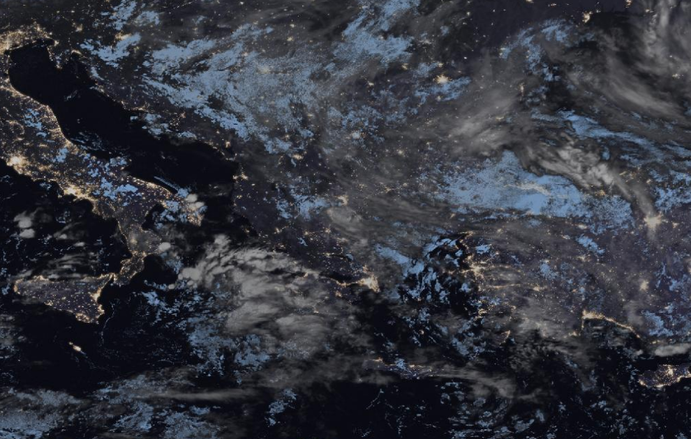 Τελευταία δορυφορική εικόνα νεφοκάλυψης