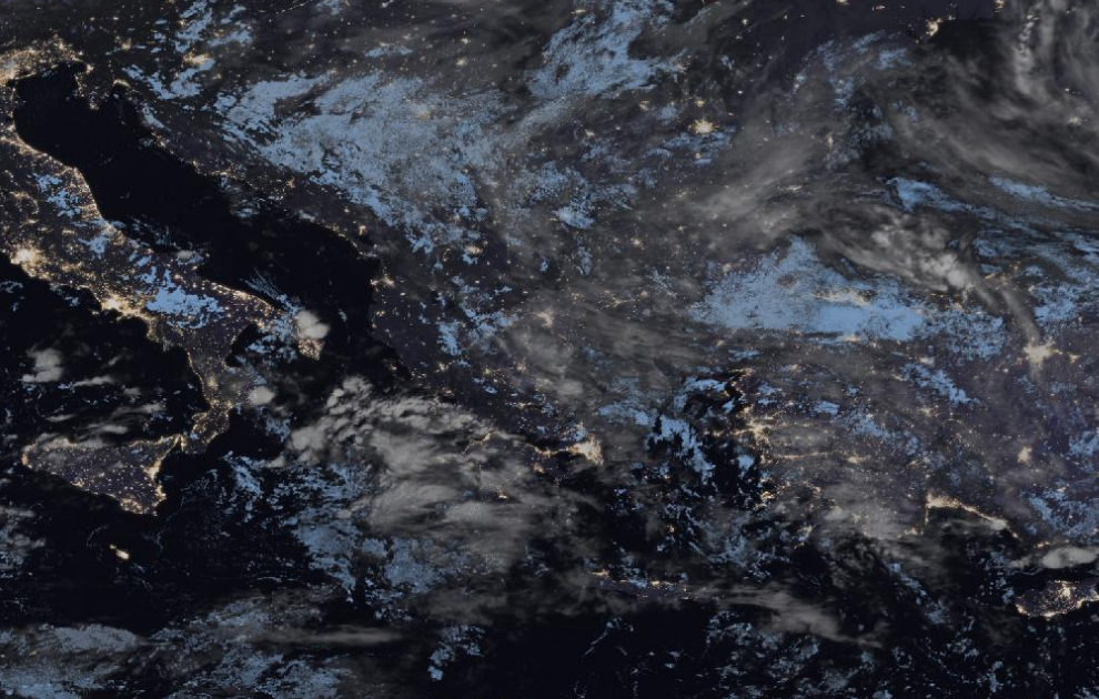 Τελευταία δορυφορική εικόνα νεφοκάλυψης