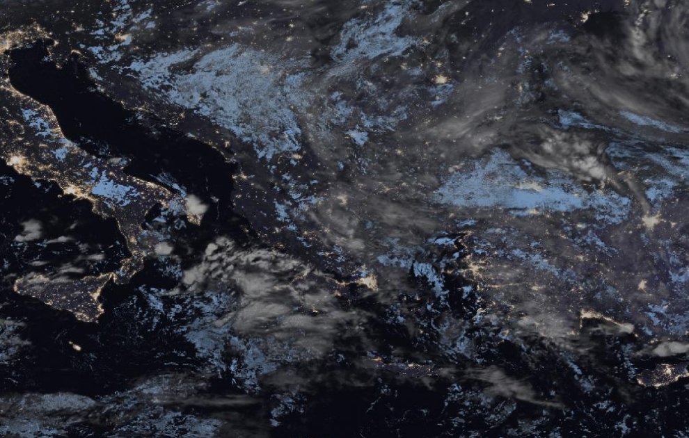 Τελευταία δορυφορική εικόνα νεφοκάλυψης