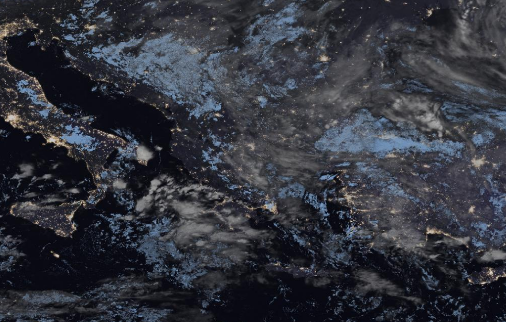 Τελευταία δορυφορική εικόνα νεφοκάλυψης