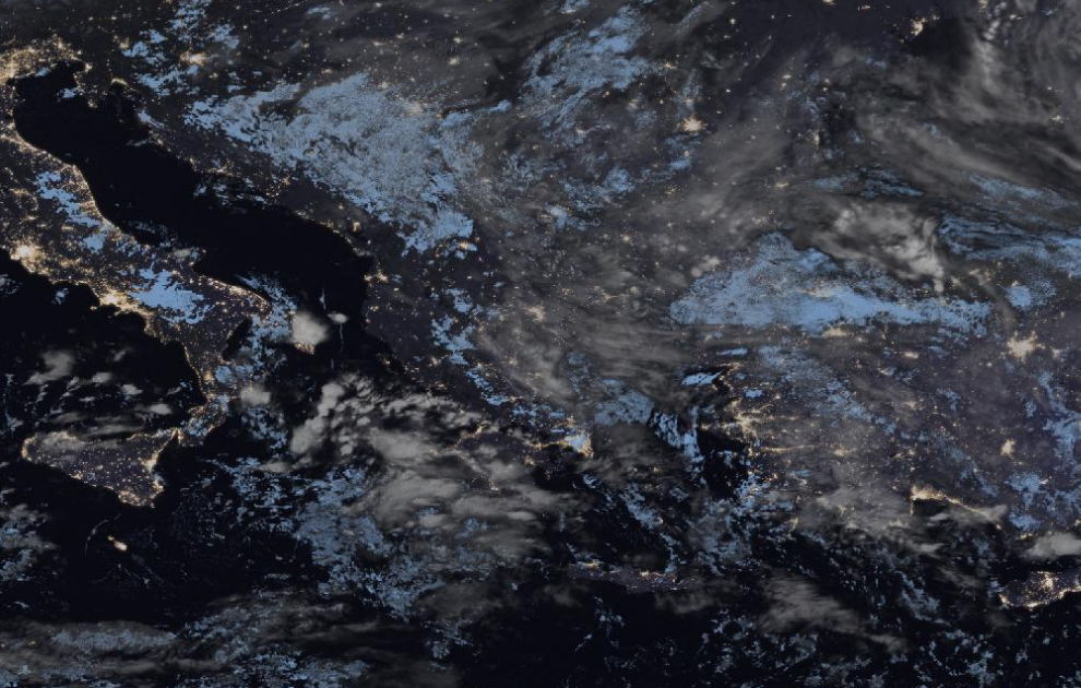 Τελευταία δορυφορική εικόνα νεφοκάλυψης