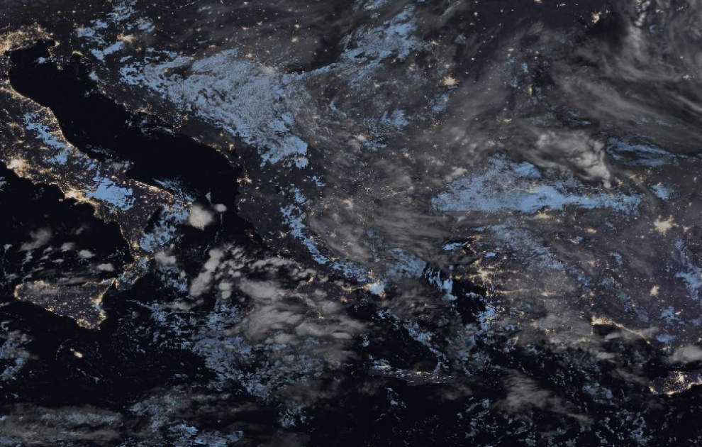 Τελευταία δορυφορική εικόνα νεφοκάλυψης