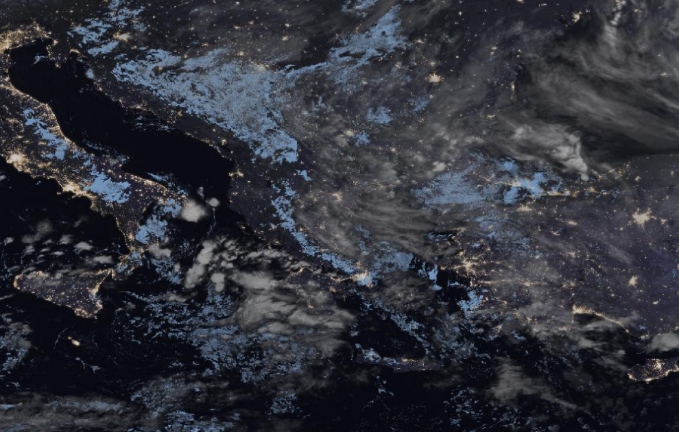 Τελευταία δορυφορική εικόνα νεφοκάλυψης