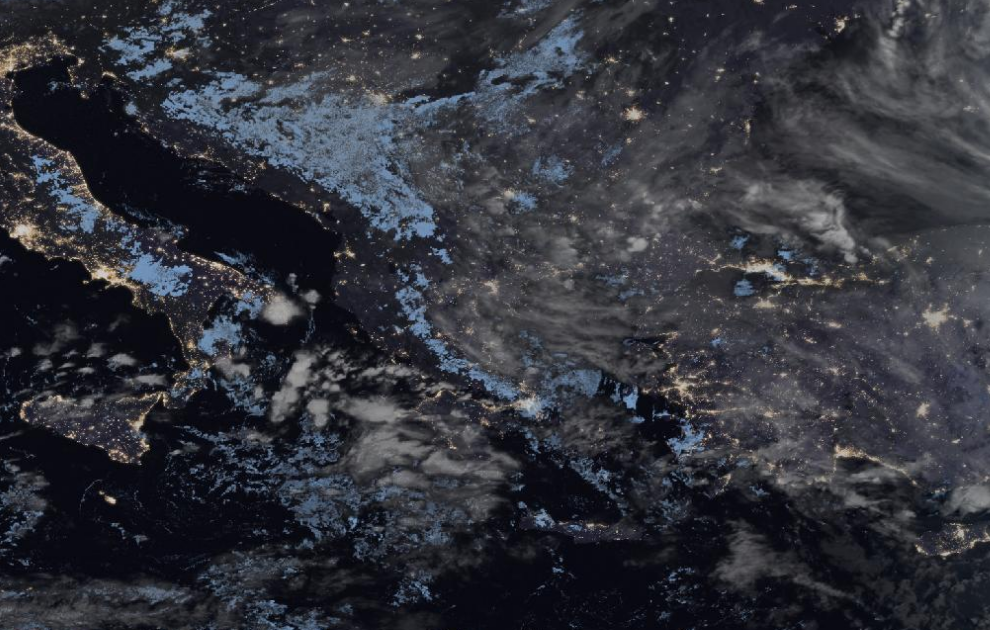 Τελευταία δορυφορική εικόνα νεφοκάλυψης