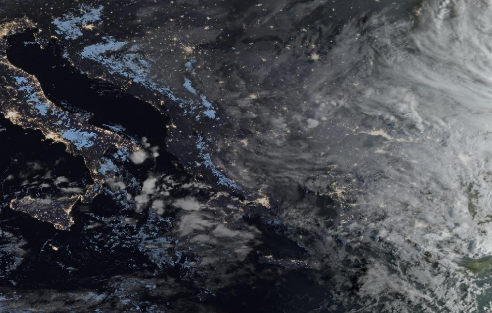 Τελευταία δορυφορική εικόνα νεφοκάλυψης