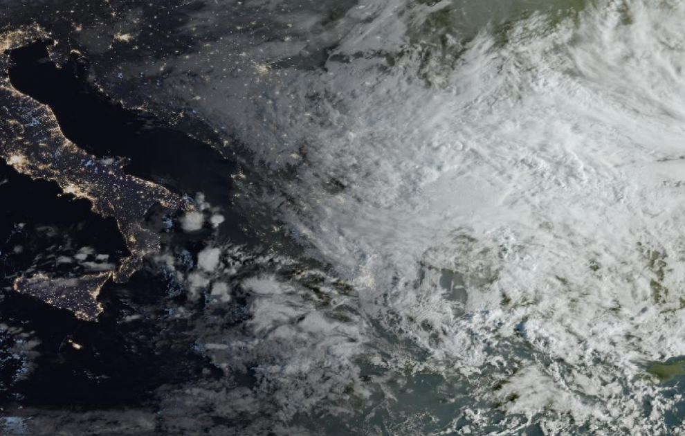 Τελευταία δορυφορική εικόνα νεφοκάλυψης