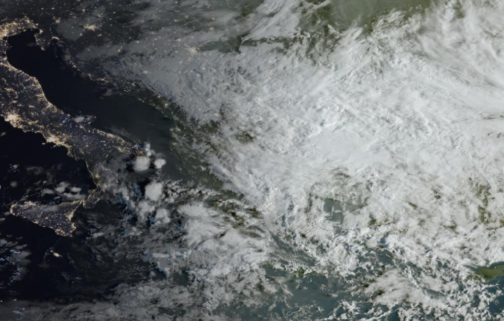 Τελευταία δορυφορική εικόνα νεφοκάλυψης