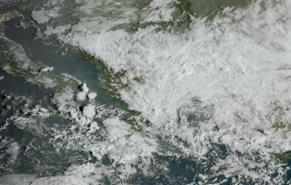 Τελευταία δορυφορική εικόνα νεφοκάλυψης