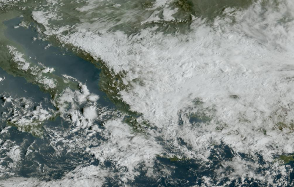 Τελευταία δορυφορική εικόνα νεφοκάλυψης