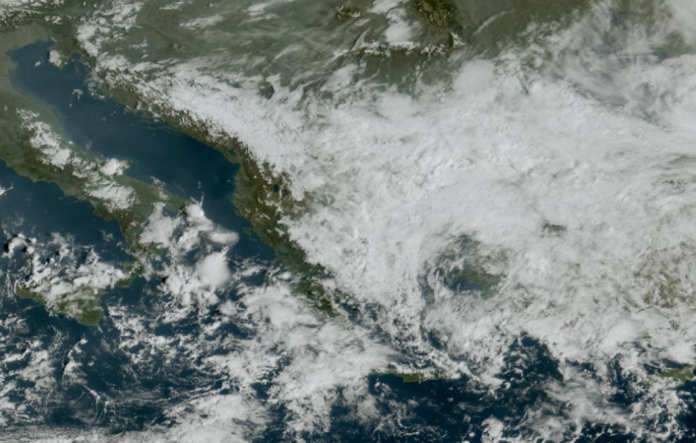 Τελευταία δορυφορική εικόνα νεφοκάλυψης