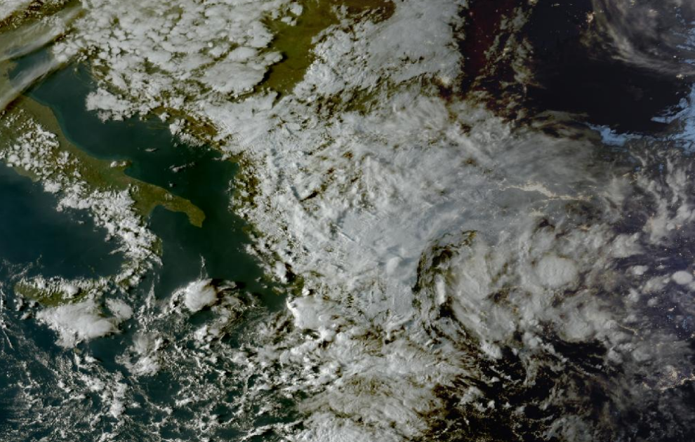 Τελευταία δορυφορική εικόνα νεφοκάλυψης