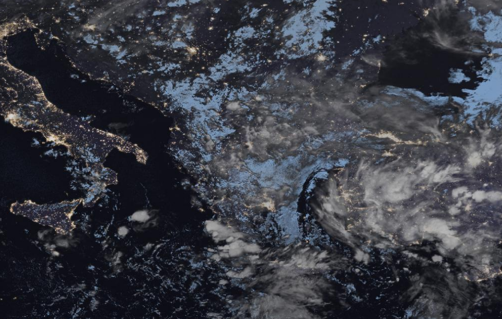 Τελευταία δορυφορική εικόνα νεφοκάλυψης