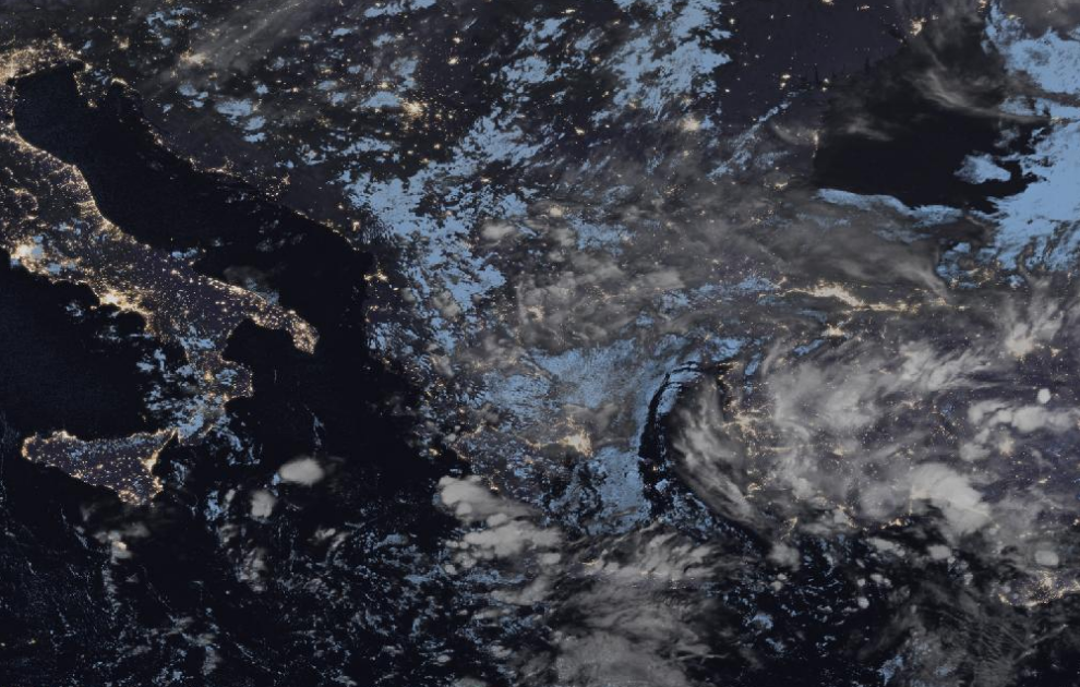 Τελευταία δορυφορική εικόνα νεφοκάλυψης