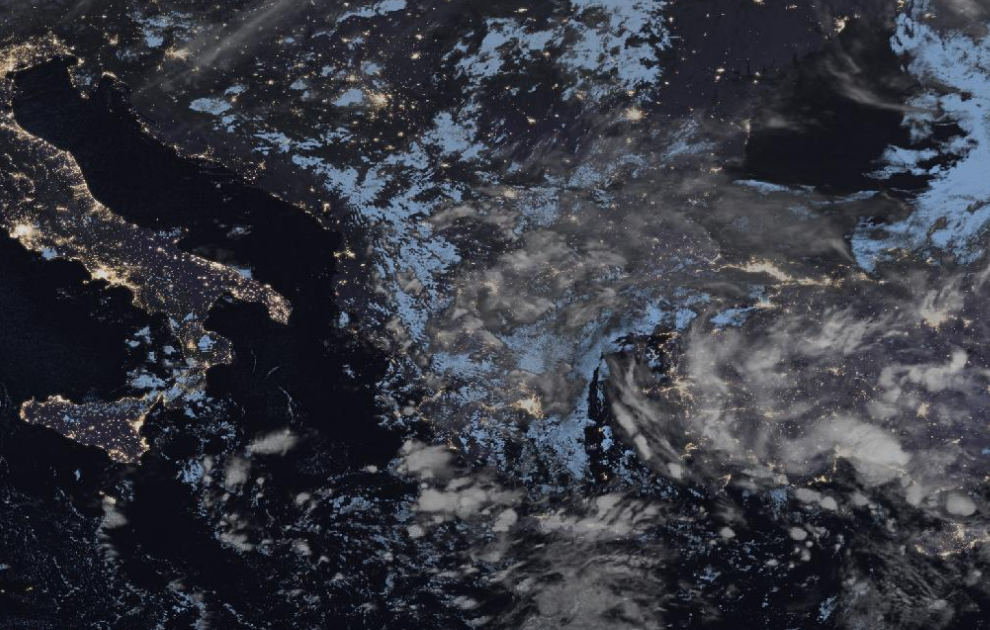 Τελευταία δορυφορική εικόνα νεφοκάλυψης