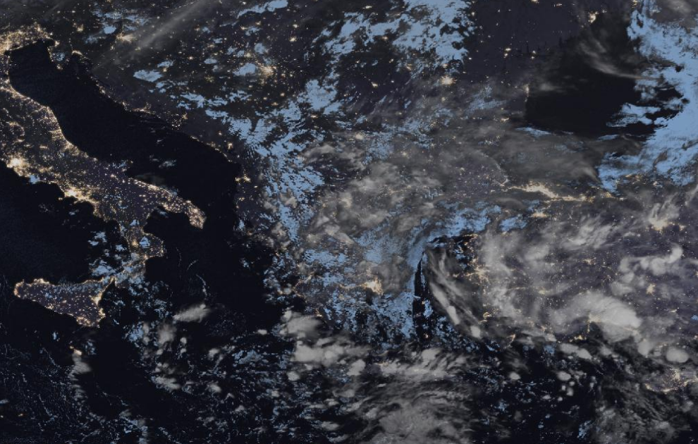 Τελευταία δορυφορική εικόνα νεφοκάλυψης