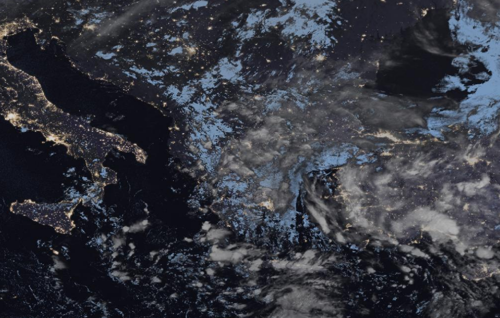 Τελευταία δορυφορική εικόνα νεφοκάλυψης