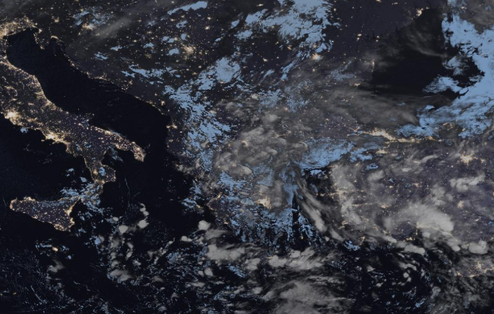 Τελευταία δορυφορική εικόνα νεφοκάλυψης